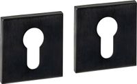 Intersteel Cilinderrozetten verdekt 53x53x6mm PVD zwart
