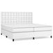 vidaXL Boxspringbed met matras, kunstleer, wit, 120x190 cm