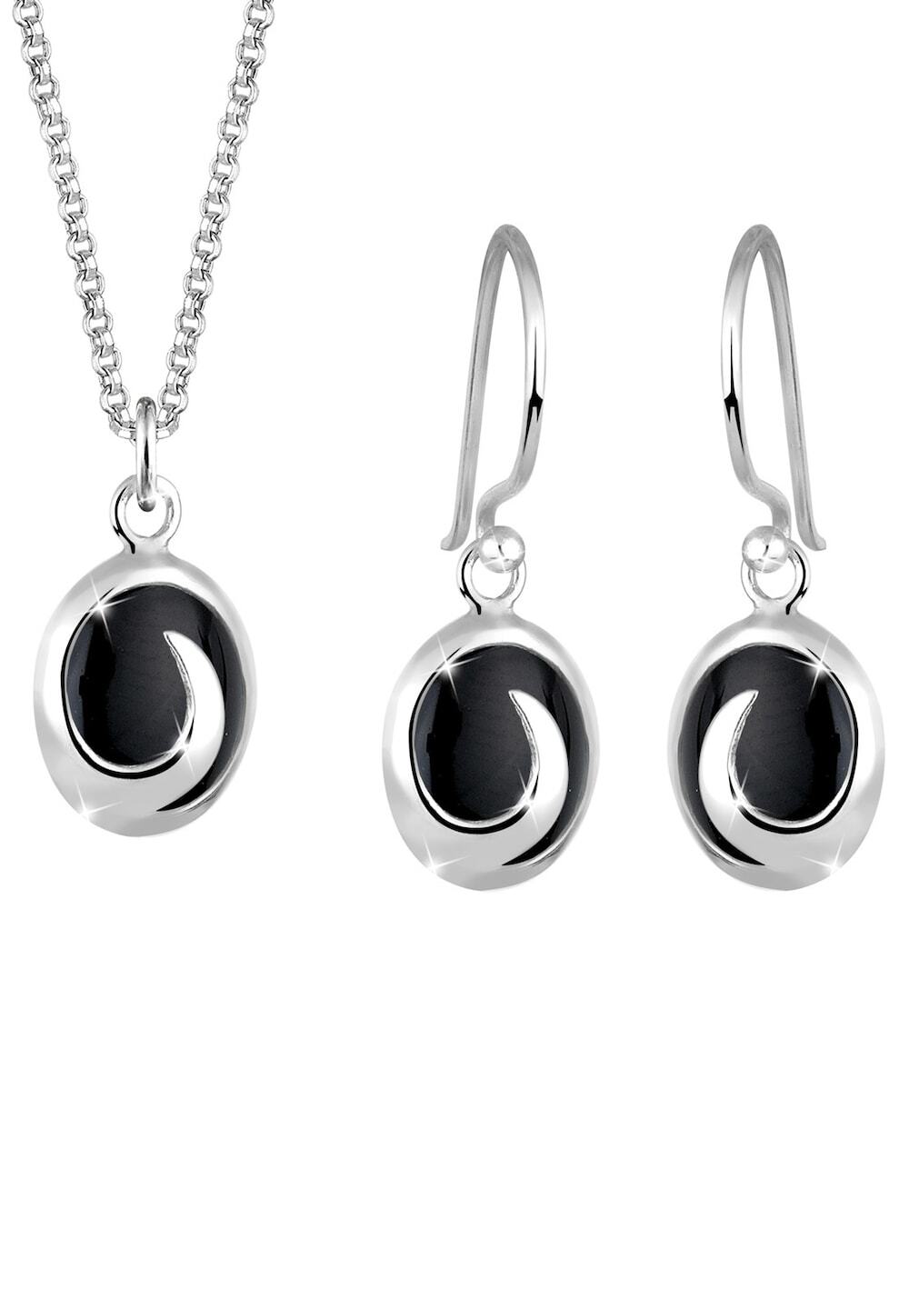 Elli Elli Elli Sieraden Set Dames Onyx Zwart in 925 Sterling Zilver Sieraden sets