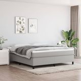 Maison Exclusive - Cadre de lit avec sommier tapissier, gris clair, 160 x 200 cm, textile
