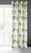 Eurofirany MARI Microfiber gordijn met bloemenpatroon en ogen, 1 stuk, gordijn, luchtig, licht, halftransparant, met patroon, 140 x 250 cm, wit en blauw
