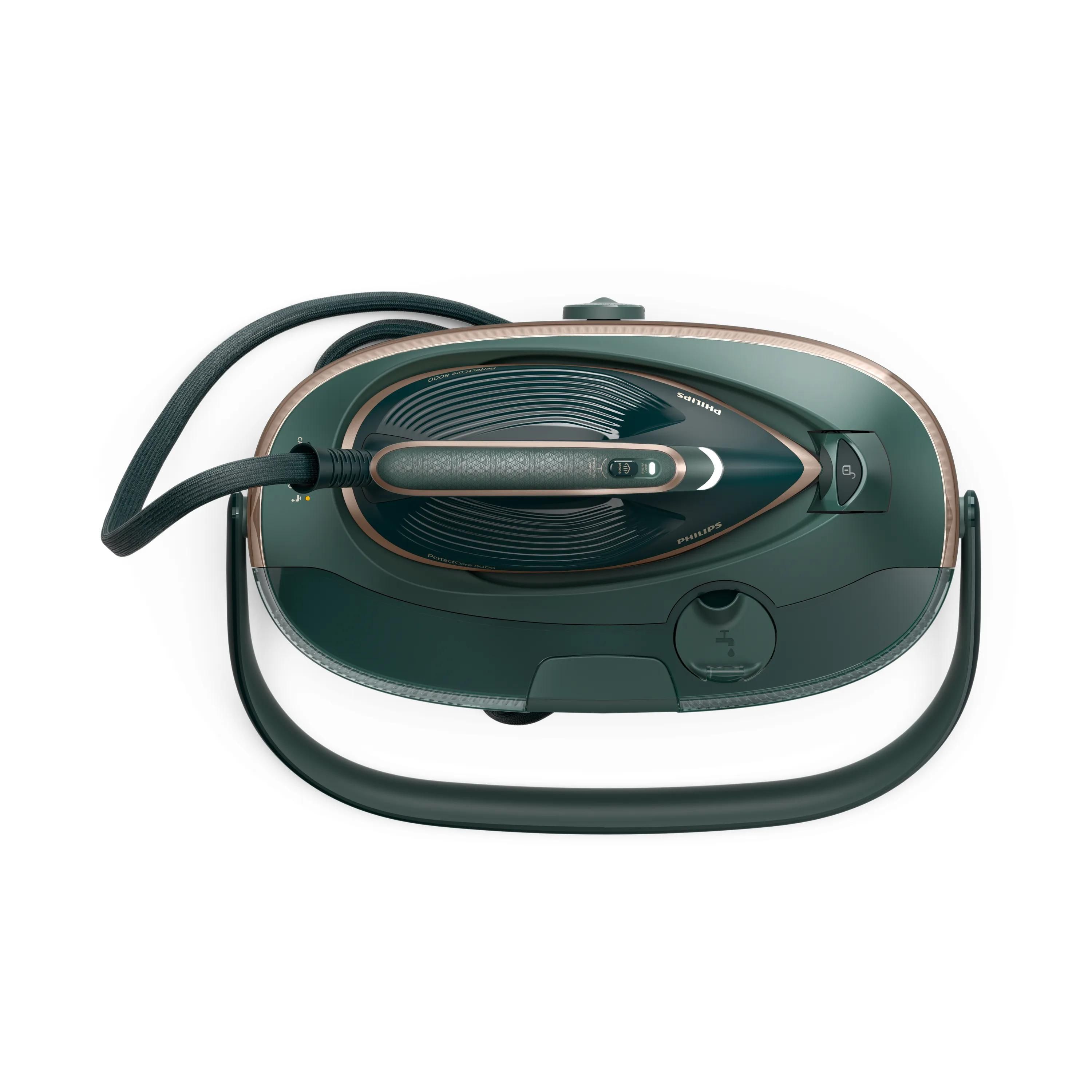 Philips Dali PerfectCare 8000 Series Steam Generator Iron - 3120W, 750 g/min Steam Boost, SteamGlide Elite Soleplate, 9 bar Max Pressure, 1.4L Tank, 210 g/min Continuous Steam, Grey