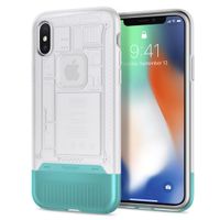Spigen Classic C1 Wit Polycarbonaat, TPU iPhone X Hoesje