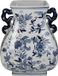 HD Collection Vaas Porselein Blauw 24,5x21,5x30cm
