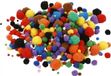 Merkloos / Sans marque Knutsel pompons - 300x stuks - 15-40 mm - mix kleuren - knutselen