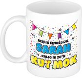 Bellatio Decorations mok 50 jaar - Sarah - keramiek - 300 ml