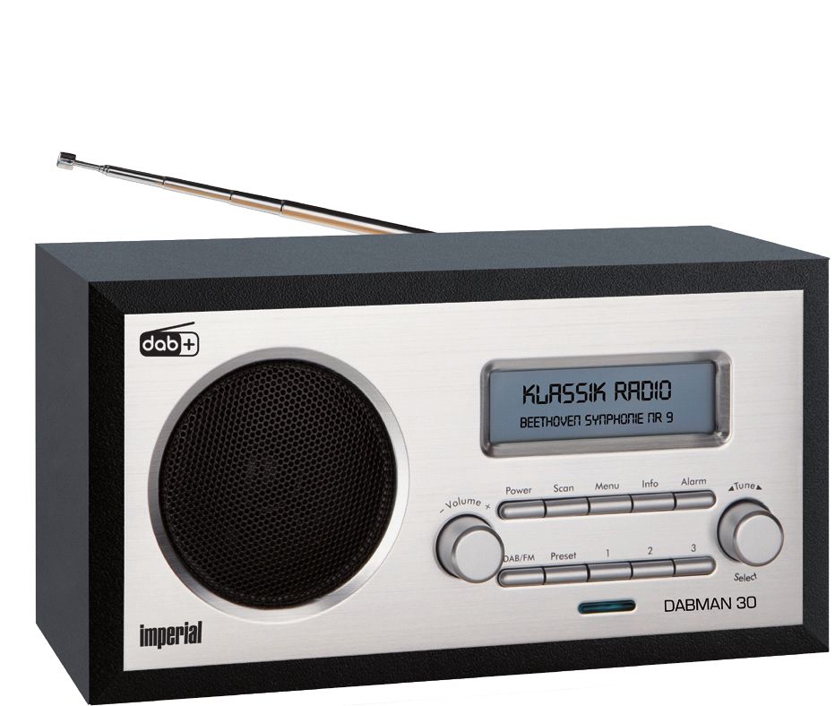 Imperial DABMAN 30 Personal Radio - DAB+, FM, Analog & Digital - Black/Silver