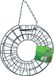Gebr. De Boon Bv Metalen mezenbolhouder rond groen 25x7 cm