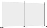 vidaXL Kamerscherm met 2 panelen 348x180 cm stof wit