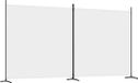 vidaXL Paravent à 2 panneaux 348x180 cm tissu blanc