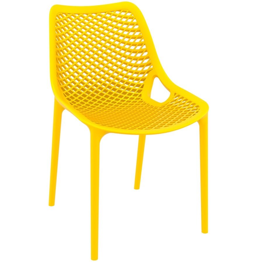 Alterego Moderne gele stoel BLOW in kunststof