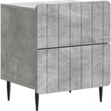 vidaXL Nachtkastje Betongrijs 43 x 34,5 x 49,5 cm Bewerkt hout