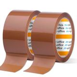 m-office Cinta Adhesiva Marrón de Embalar, Rollo de Cinta para Embalaje de Cajas, Envíos, Mudanzas y Manualidades, Precinto Seguro y Resistente, Cinta Adhesiva (22 unds, 36mmx120m)