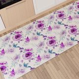 PETTI Artigiani Italiani - Keukentapijt, loper, keukenloper, antislip en wasbaar, 52 x 480 cm, bloemenpatroon 02, 100% Made in Italy