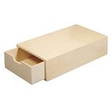 Rayher 62601000 FSC Mix Credit Houten box, 20 x 10 x 5 cm, uittrekbare binnentas, natuur/bruin