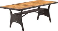 Casaria Polyrattan Tafel - FSC® gecertificeerd Acaciahout – Bruin