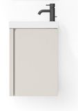 Saniclass Chaci Fonteinkastset - 40x55cm - 1 deur - mineraalmarmer fonteinwastafel - mat cotton (beige)