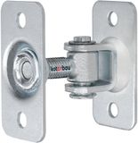 KOTARBAU® Poortscharnier, Verzinkt Staal, M12, 50-70 mm, Zilver, Verstelbare Poortscharnieren, met 2 Montageplaten, Scharnieren voor Poorten, voor Zware Tuinpoorten