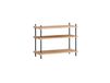 Nordic Nest MOEBE Étagère Shelving System classic Chêne-black, 86x65x35 cm, S.65.1.A