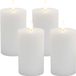 Merkloos Relaxdays LED-kaarsen - 4 stuks - 13x7,5 cm - wit