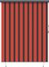 Store-en-rouleau Orange et Brun 200 x 250 cm Tissu et Aluminium