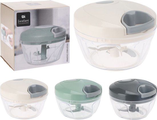 Handmatige hakmolen - 300ml - 3 RVS messen - Diverse kleuren