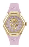 Philipp Plein Watches Philipp Plein $Kull Spikes PWADA0124 Horloge - Siliconen - Roze - Ø 40 mm