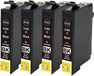 Epson 4 cartouches d'encre pour Epson 603 XL, noir, compatible