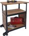 Merkloos / Sans marque Relaxdays Werkbank met wielen, hoogteverstelbaar, perforatiewand, staal/MDF, 82x72,5x50 cm, zwart