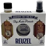 REUZEL Clay Matte Groom Try Me Kit - 3 stuks - 236 ml