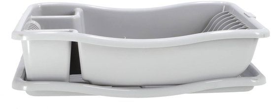 Curver Afdruiprek met plateau - Grijs - 38x29x8,5 cm