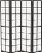 HOMCOM Paravent - Bois de pin - Noir