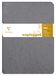 Clairefontaine 733075C Collectie Age Bag - Pak met 2 Geniete Schriften Duo Grijs - A4 21x29-7 cm - 96 Pagina’s Gelijnd met Kantlijn - Wit Papier 90 g - Omslag Glanskarton met Lederkorrel