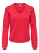 ONLY Onlloyal Life Ls V-hals Pullover Knt Nca Trui Dames, Mars Rood, M