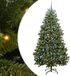 vidaXL Kunstkerstboom 210 cm 300 LED's Warmwit PVC en Staal Groen