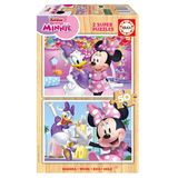 Educa - Minnie Mouse Houten Puzzel 2x50st | FSC | Vanaf 4+