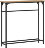 vidaXL Wandtafel Artisan Eiken 75 x 19,5 x 75 cm Bewerkt Hout