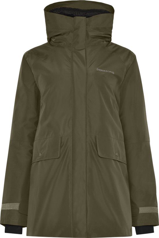 Didriksons TUVA WNS PARKA Women's Outdoor Jacket - Deep Green - Size 42 - 2025