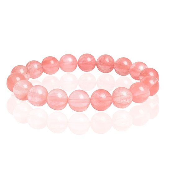 Memphis Natuursteen Armband 10mm - Watermelon Crystal