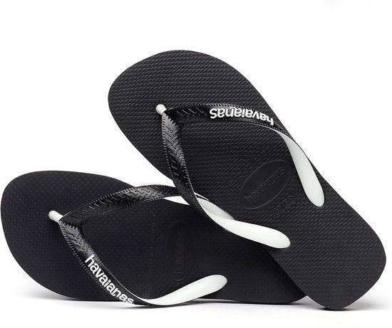 Havaianas Top Mix Unisex Slippers - Zwart/Wit - Maat 29/30