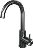 Brauer Gunmetal Edition Wastafelmengkraan opbouw - hoog - draaibaar - ronde uitloop - model b - PVD - geborsteld gunmetal
