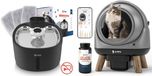 JC Pets Automatische Kattenbak XXL 65L met RVS Draadloze Drinkfontein