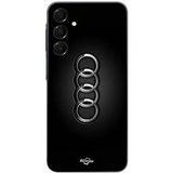 Audi Hoesje voor Samsung Galaxy A15, Audi autologo, zwarte voorkant