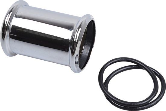 KIRCHHOFF Dubbele mof - Chroom - 32 mm x 52 mm - Met O-ringen
