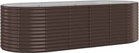 vidaXL Plantenbak 249x100x68 cm gegalvaniseerd staal bruin