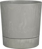 Mica Decorations Bloempot Coco - betongrijs - H37 x D35 cm - kunststof - buiten