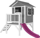 AXI Beach Lodge XL Speelhuis Grijs met Paarse Glijbaan