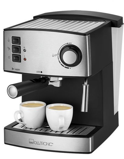Clatronic ES 3643 Espressomachine - 1.6L - Zwart/RVS