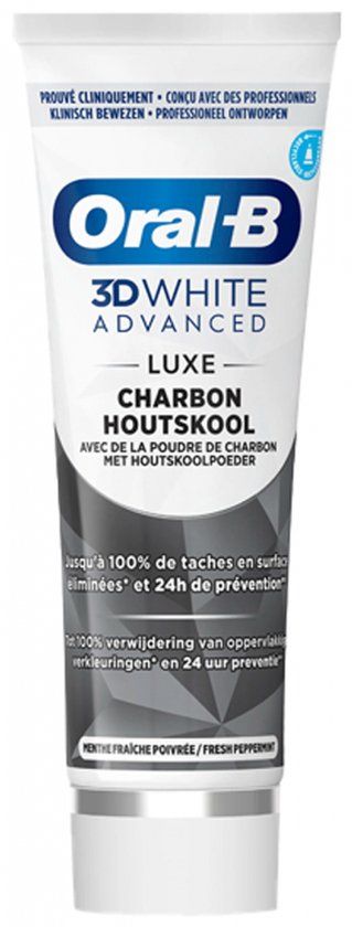 Oral-B 3D White Whitening Therapy Charcoal Tandpasta - 75ml