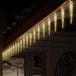 Spetebo Led-ijspegellichtketting van acryl, warm wit, 190 cm, ijsregen, decoratieve verlichting met 20 pinnen op batterijen, kerstdecoratie, lichtregen, binnenverlichting, lichtdecoratie voor advent